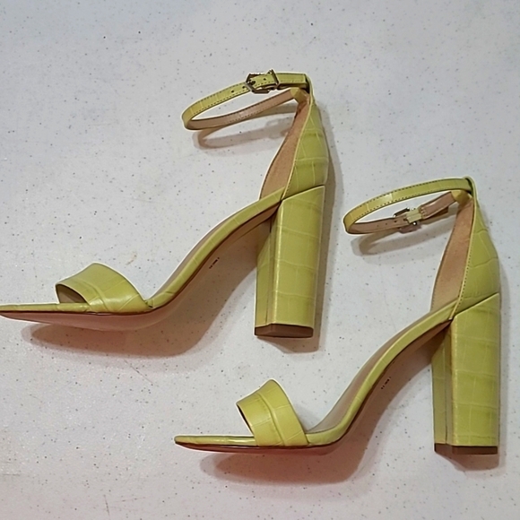 NWOB Sam Edelman Yaro (kiwi/subtle lime green) heeled sandals size 8.5 - Picture 3 of 10